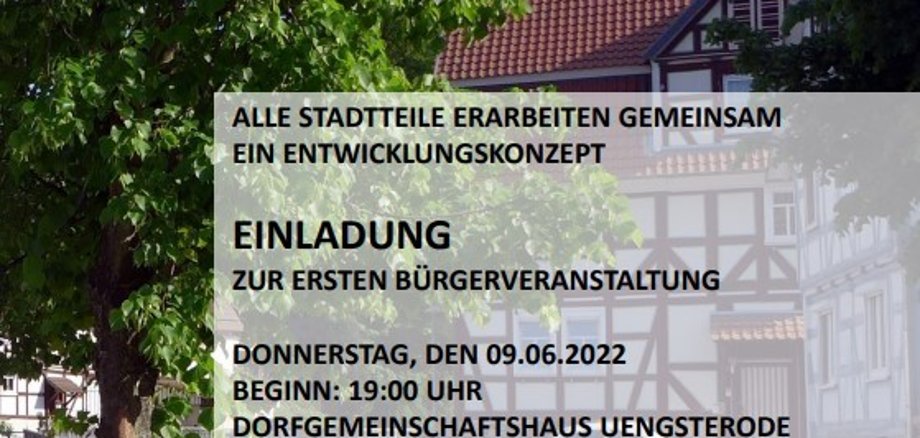 Plakat Einladung zur Ersten Bürgerveranstaltung