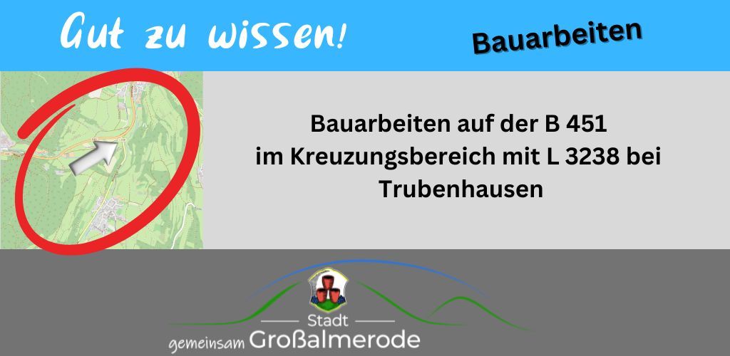 Bauarbeiten auf der B451