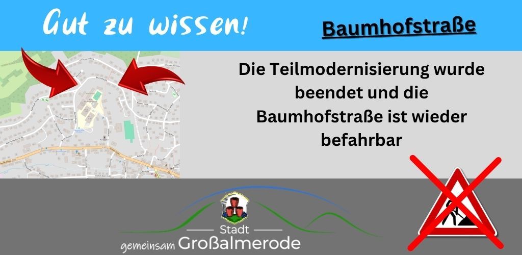 Ende der Bauarbeiten in der Baumhofstraße