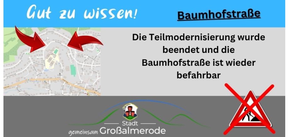 Ende der Bauarbeiten in der Baumhofstraße