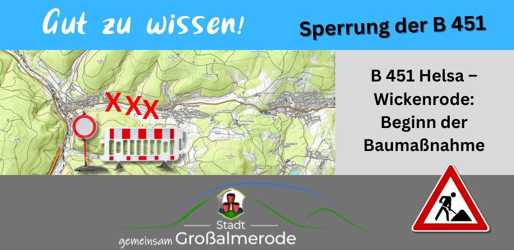 Sperrung der B 451