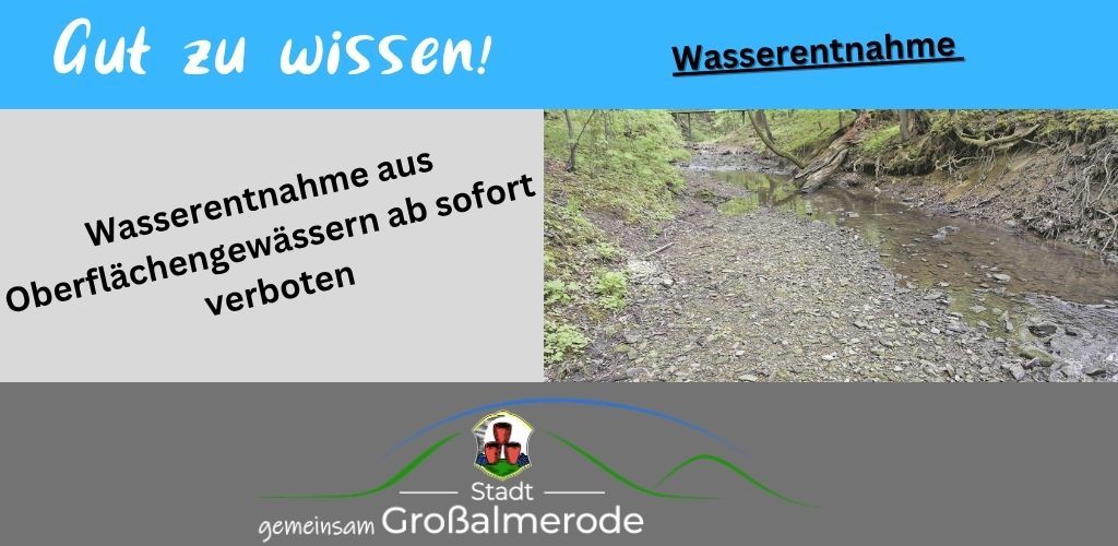 Verbot der Wasserentnahme