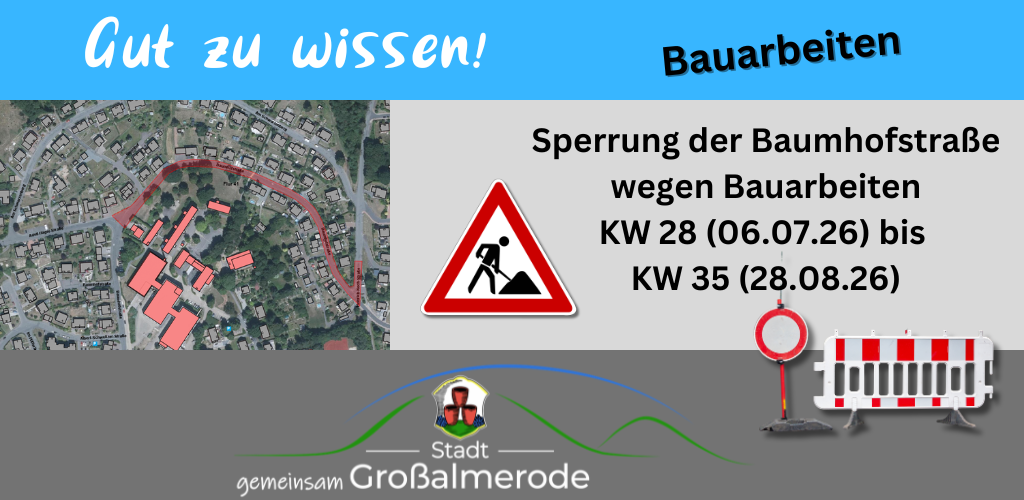 Bauarbeiten in der Baumhofstraße